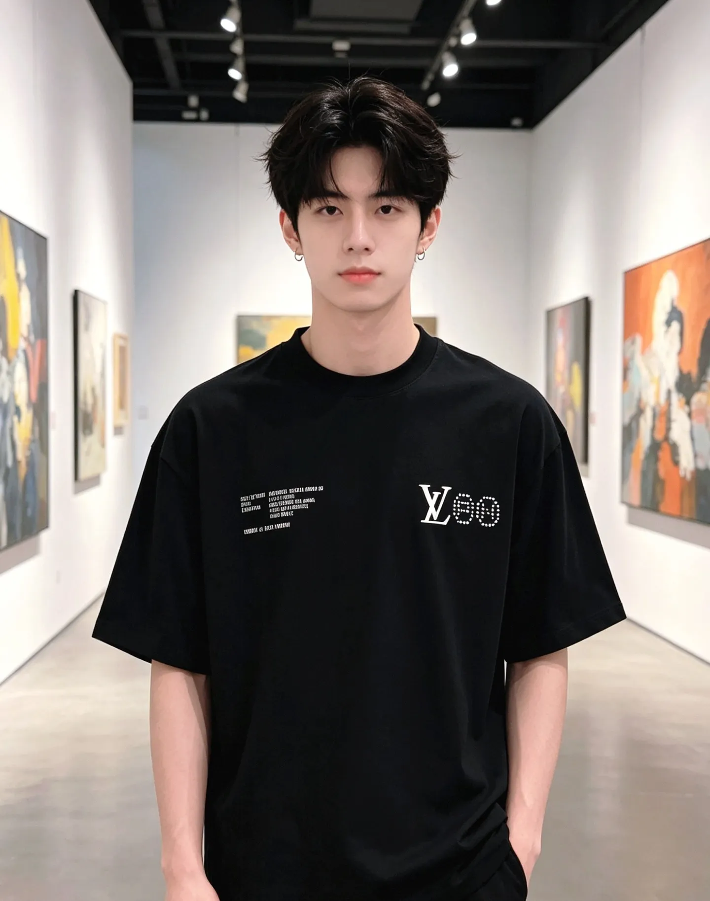 Louis Vuitton/Louis Vuitton small label silicone printed letters round neck short sleeves